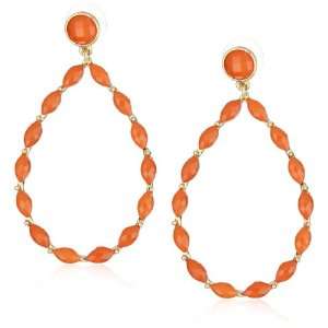    Leslie Danzis Popsicle Tangerine Teardrop Stone Earrings Jewelry