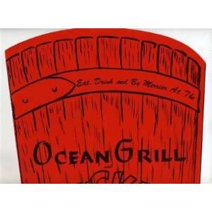  Ocean Grill and Bucket Menu Vero Beach Florida 1977 Bucket 