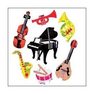  Sandylion Classpak Stickers Musical Instrument; 6 Items 