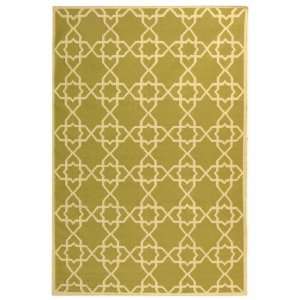  Dhurrie Collection DHU548A Handmade Olive and Ivory Wool Area Rug 