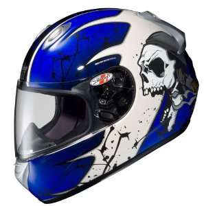   White Villain Full Face Motorcycle Helmet   Size  Medium Automotive