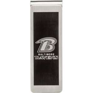   19.75Mm Polished Baltimore Ravens Team Name & Logo Money Clip Jewelry