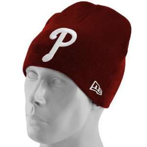  New Era Philadelphia Phillies Red Big One Knit Beanie 