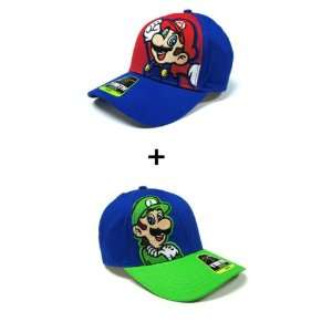 Nintendo Video Super Mario Brothers Video Game Hat Set   Luigio Green 
