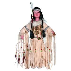  WHITE MOON 24 Porcelain Indian Princess Doll By Golden 