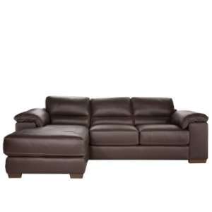    Cindy Crawford Brown Leather 2pc Sectional Sofa