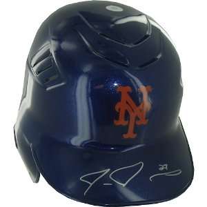 Ike Davis Signed Mets Blue Batting Helmet  (MLB Auth)   Autographed 