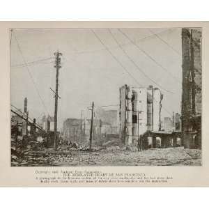  1906 San Francisco Earthquake Business District Print 