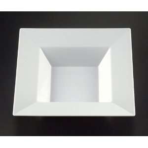 Plastic Plates and Bowls  12 oz. Square Plastic Soup Bowls   White 