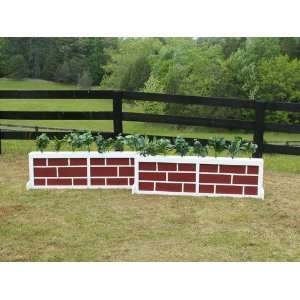  2 Panel Brick/Stone Brush Box Horse Jumps Set/2 10ft 