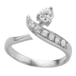   Diamond Pavé Wrap 14K White Gold Toe Ring FreshTrends Jewelry