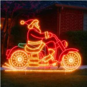  Holiday Lighting Specialists Animated Santa on Motorcycle 