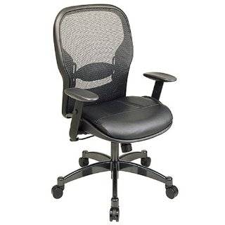Office Star Space Matrex Back Managers Chair with Leather Seat