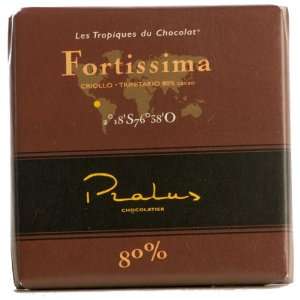 Pralus Fortissima Dark Chocolate 80%  Grocery & Gourmet 