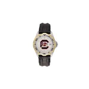   Elite Watch W/Leather Band   C W/Gamecock Logo