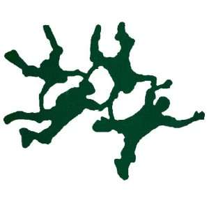  Skydiving 4 Way RW Formation Decal Sticker   Forrest green 
