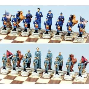  Civil War Theme Chessmen (Large Size) Toys & Games