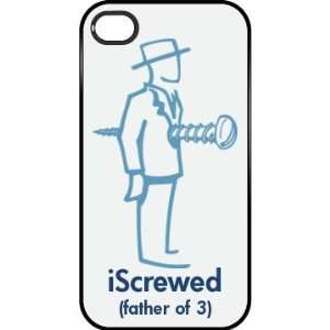  Father Of 3 Iphone Cover Custom iPhone 4 & 4s Case Black 