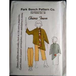 MISSES TUNIC CHINA TOWN ADJUST SIZE UP OR DOWN PARK BENCH SEWING 