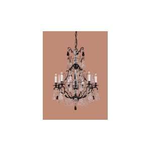   Single Tier Chandelier in French Gold with Venetian Murano crystal