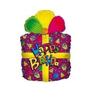 Happy Birthday Colorful Present 32 Mylar Balloon