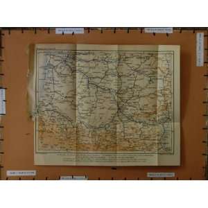  MAP 1895 FRANCE BORDEAUX BAYONNE TOULOUSE BEZIERS