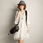 Sexy girls chiffon summer dresses lace casual white vintage babydoll 