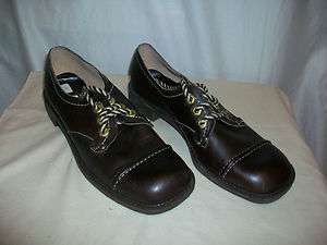 Jesse Janes Sebago Womens/Ladies Brown Leather Shoes Size 9 1/2M 