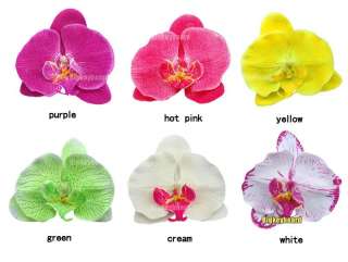 New Orchid Flower Hair Clip Bridal Hawaii Party Girl  