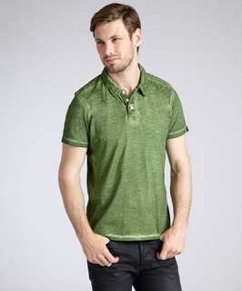 Projek Raw green space dyed cotton short sleeve polo