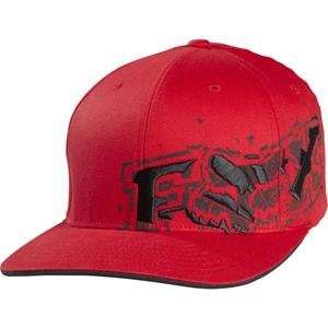  Fox Racing Sledge Hammer Flexfit Hat   Large/X Large/Red 
