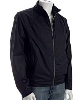 Zegna Sport navy nylon zip front jacket  