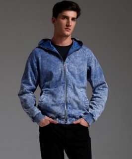 Marc by Marc Jacobs deep blue pigment dyed denim hooded jacket 