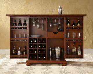 Expandable Bar Cabinet,Options for Feet & Cabinet Finis  
