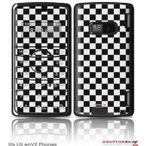  LG enV2 Skin   Checkered Canvas Black and White by 