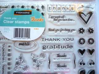 42Pc. Clear Stamp Set ~THANK YOU~ by FISKARS  