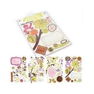 Basic Grey Sultry Die Cut Chip Stickers, Shapes Arts 