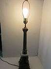   CAST METAL TABLE LAMP, WITH CHERUBS PUTTI MARBLE ACCURATE CASTING USA