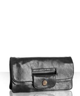 Rough Roses black leather Kimberly convertible clutch   up 