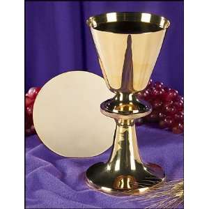  Engraved Node Chalice and Paten Set