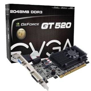  EVGA GeForce GT 520 2GB GDDR3 PCIe Dual DVI