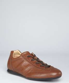 Hogan brown leather Olympia sneakers