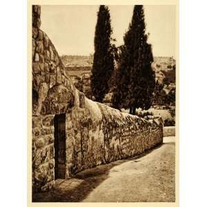  1925 Garden Gethsemane Entrance Wall Jerusalem Israel 
