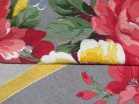 Cabana Yellow & Gray Stripe Vintage 30s Barkcloth Era Cotton Fabric 