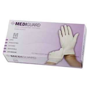 Mediguard PF Latex Textured Exam Gloves   Small, 10 box / Case, 1,000 