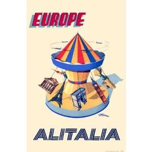  Europe, Alitalia Poster