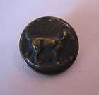 Antique Brass French Hunt Button Hunting Dog Relief items in 