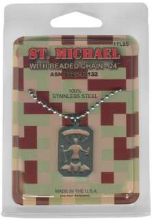 GI ISSUE MILITARY NECKLACE JEWELRY PATRON ST MICHAEL  