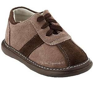   Wee Squeak Baby Toddler Little Boys Brown Suede Lace Up Shoes 3 12