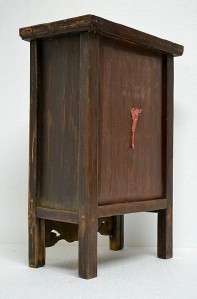 Chinese Antique Small Wood Chest Cabinet 2 Door MAR1816  
